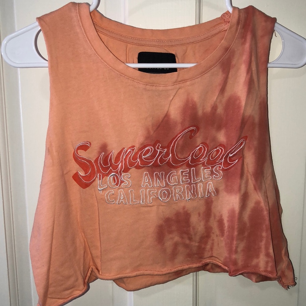 Grungy Los Angeles CA bleach tye dye tank